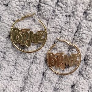 Gold BRATZ Hoop Earings